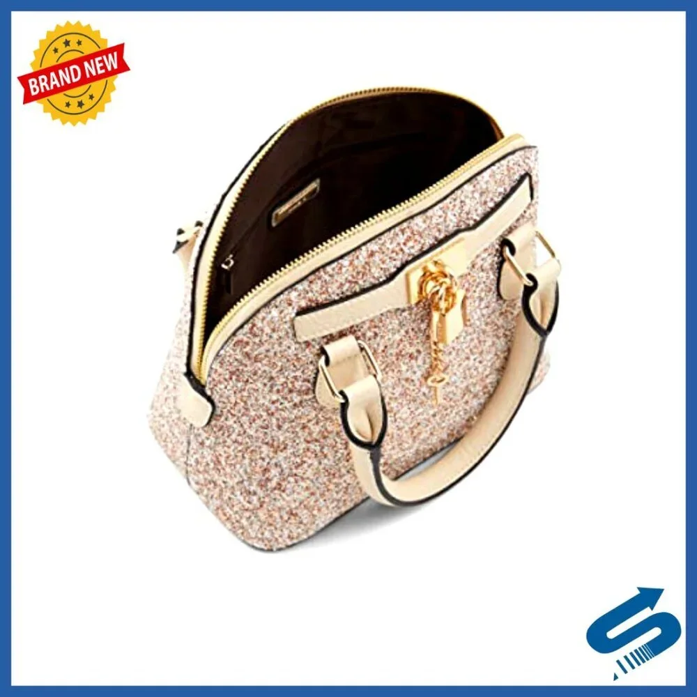 Small Dome Satchel Handbag, Synthetic, Compact Day to Night Bag